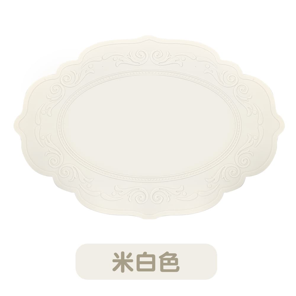 Large Silicone Placemat European Vintage Embossed Non-Slip Table Mat Home Coaster Heat Insulation Pad In Stock