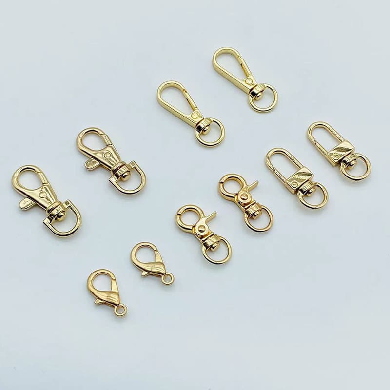 Bag chain shoulder strap hooks, luggage hardware accessories small hook clasps, phone lanyard hooks, metal keychain hooks