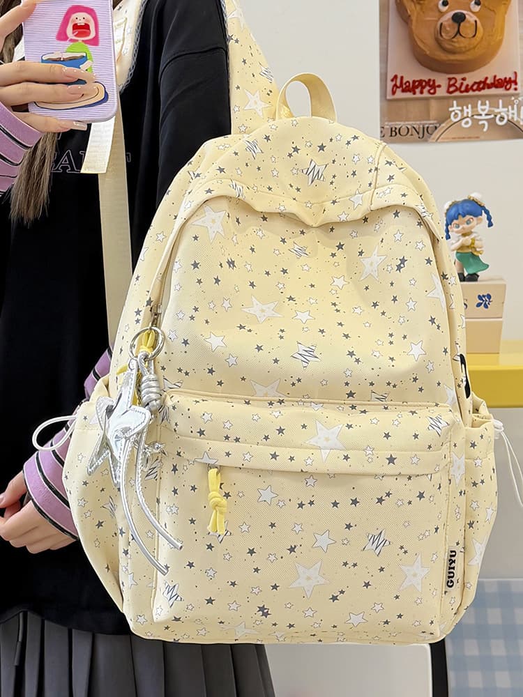 New Fresh Style School Backpack for Girls, Elementary Middle High School Students, Preppy Style Double Shoulder Bag, Mori Style Large Capacity Backpack