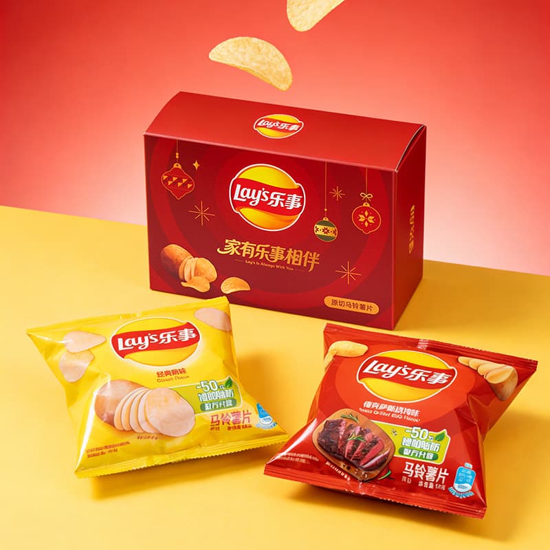 Lay's Potato Chips Gift Box for Wedding Favors, Baby Full-Month Gifts, Housewarming Gifts, Snack Gift Set