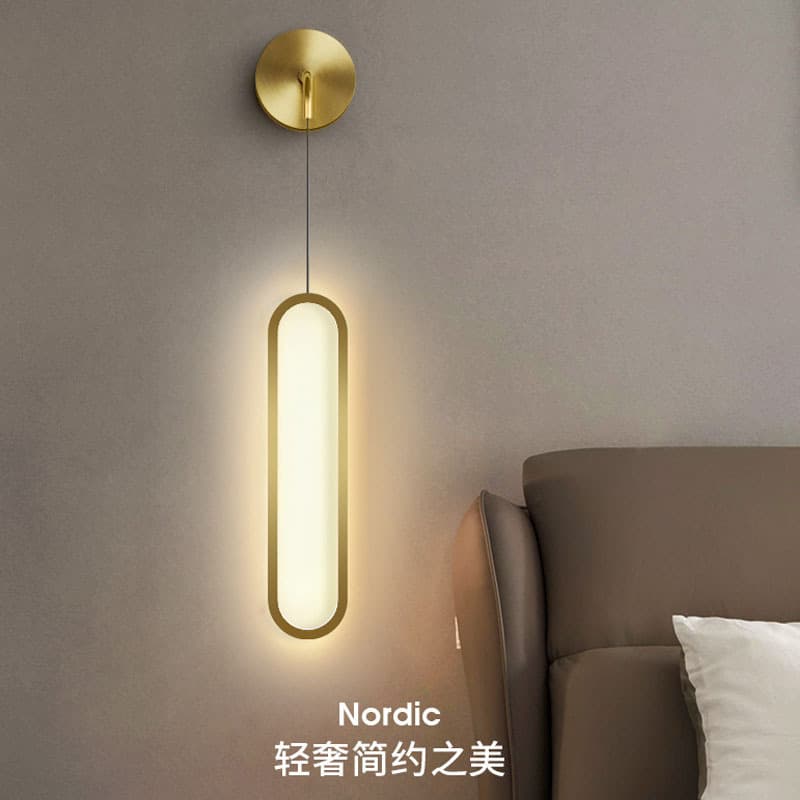 New Wall Lamp Light Luxury Designer Simple Nordic Creative Wall Light Living Room Background Wall Bedroom Bedside Lamp