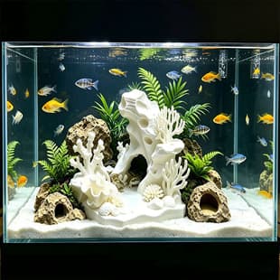 Aquarium Coral Reef Rock Landscape Decoration Simulation Submarine Cave Hideout Fish Shrimp Breeding Cave 3D Printed