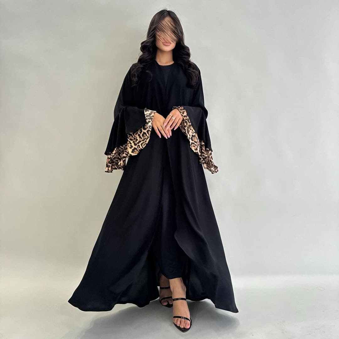 MQ153 Factory direct sales cross-border new fashion trend leopard print dress cross-border hot style long skirt cardigan jacket