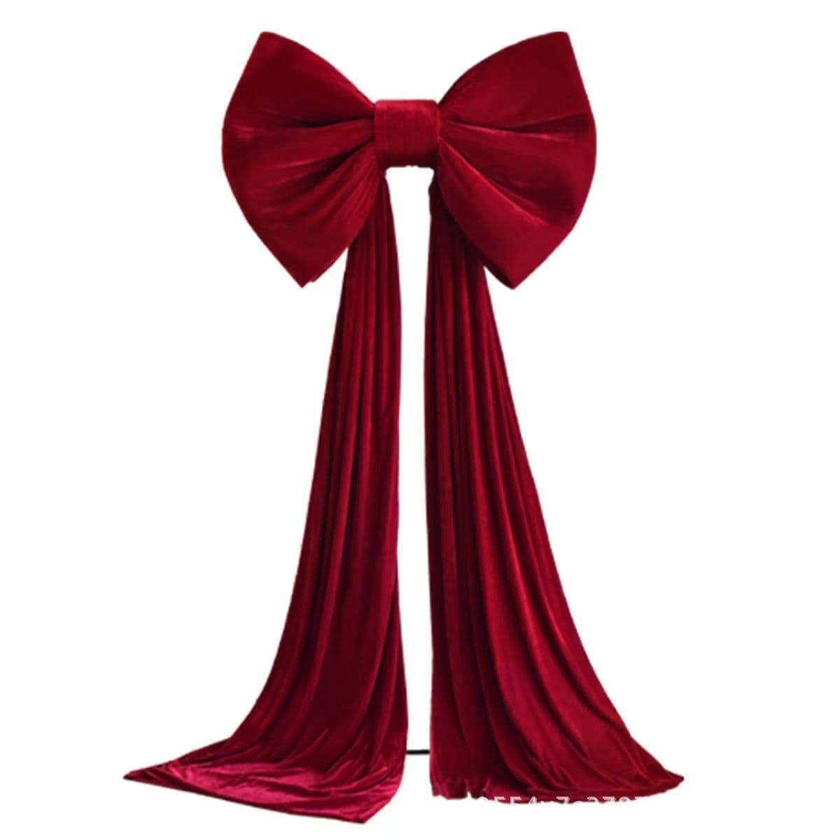Giant Red Velvet Bow for Wedding Room Decor, Mall Windows, Holiday New Year Photo Props