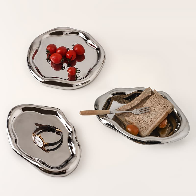 Beihanmei Creative Luxury Decorative Ceramic Storage Tray for Fruits, Snacks, Coffee Tables, and Jewelry - A Hot Selling Item in Cross-Border Sales
