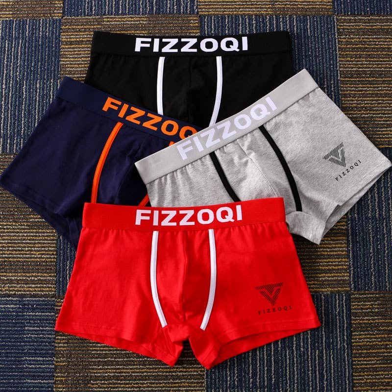 New Men's Boxer Briefs Cotton Breathable Fashion Flat Shorts High-End Underwear Men's Briefs
