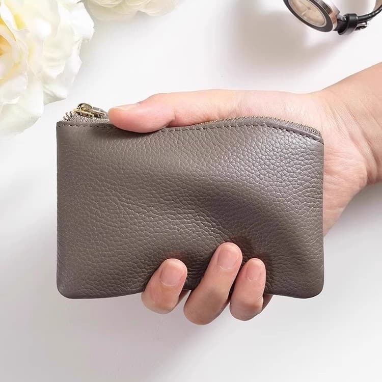 Women's Mini Short Double Zipper Key Wallet Simple Small Coin Purse