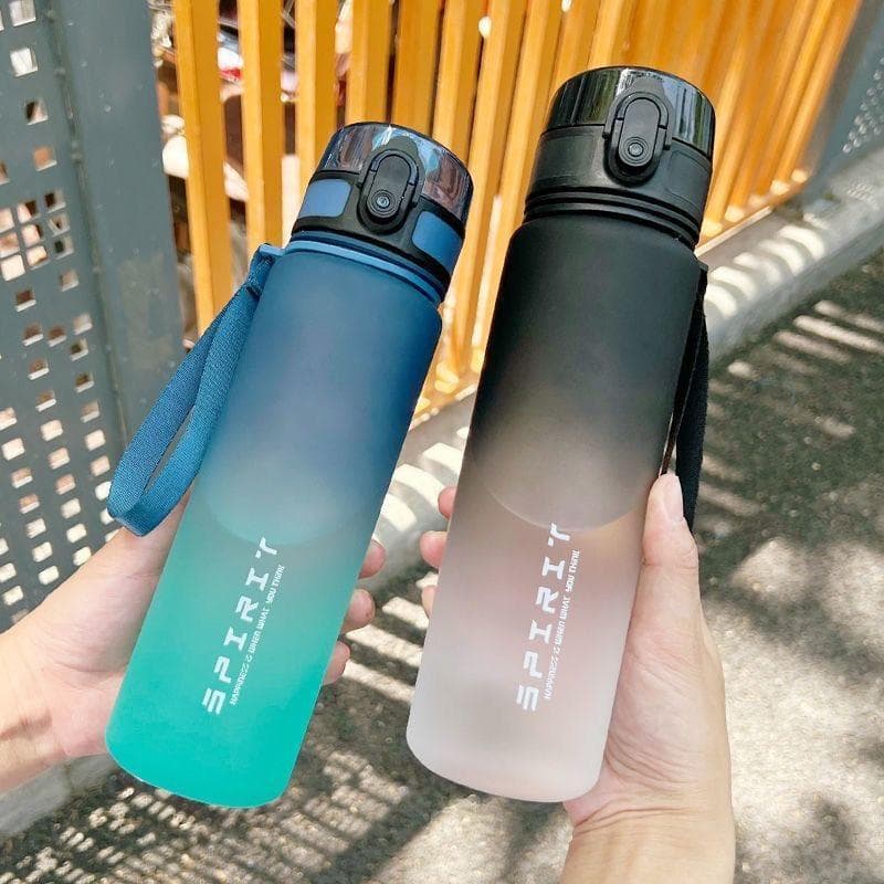 Sports Water Bottle Large Capacity European American Style Student Kettle Trendy Water Bottle Outdoor Direct Drinking with Lid Portable Multifunctional Durable