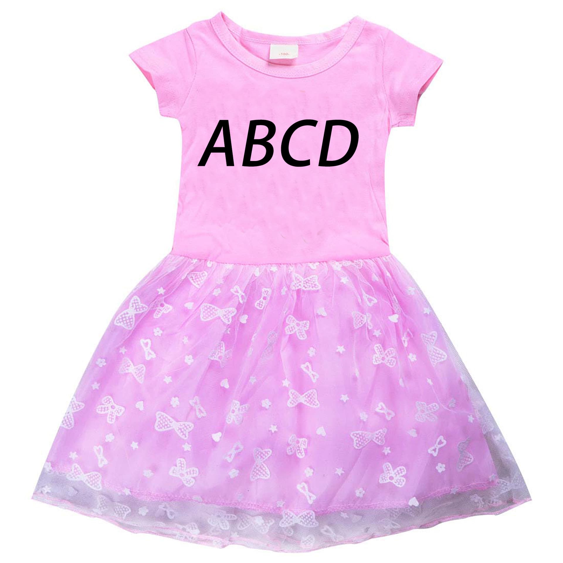 Cross-border EU/US Children's Summer Girls' Cartoon Dress A111