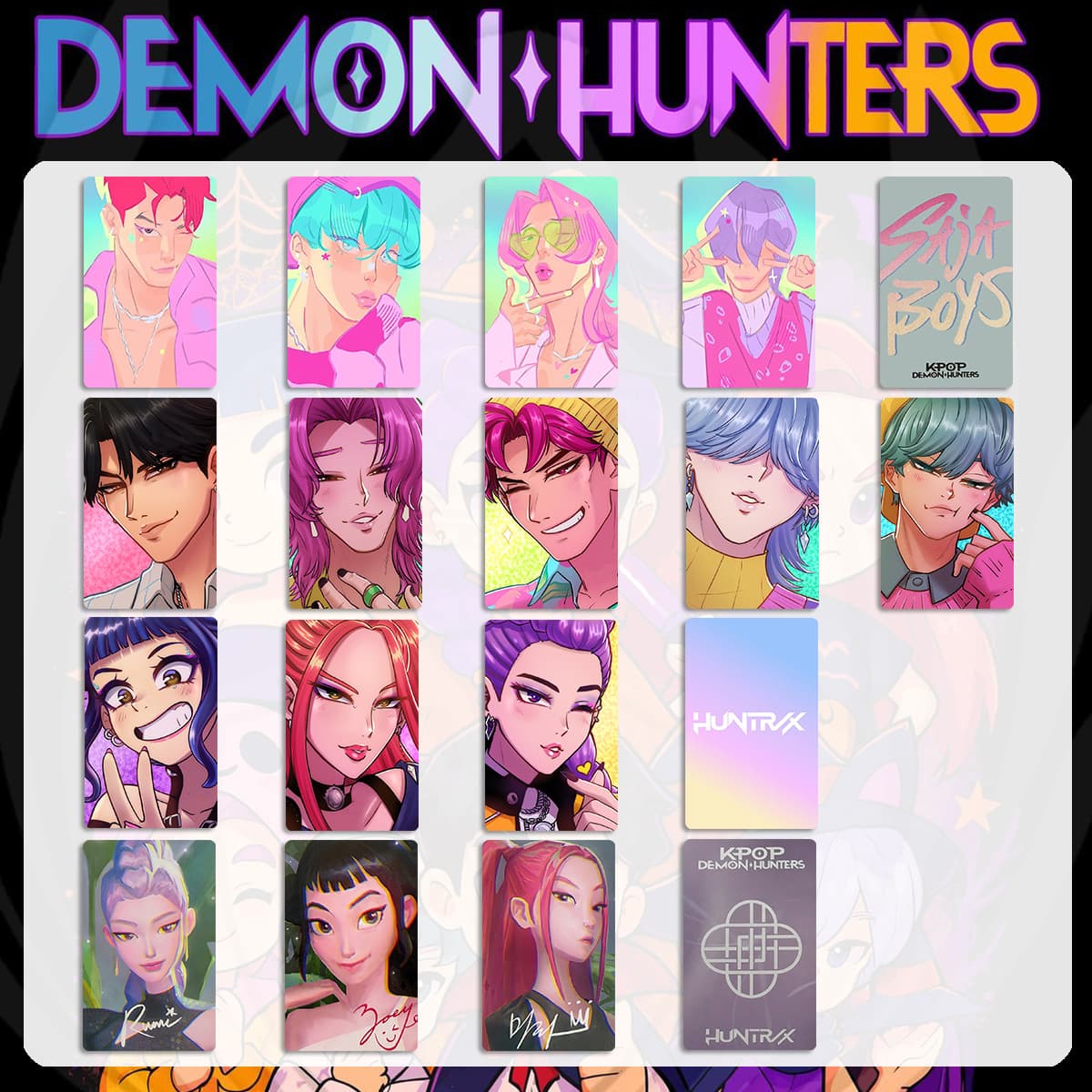 Kpop Demon Hunters Special Photocard Huntrix Huntress Girl Group Photocard CD Merch SAJA BOY
