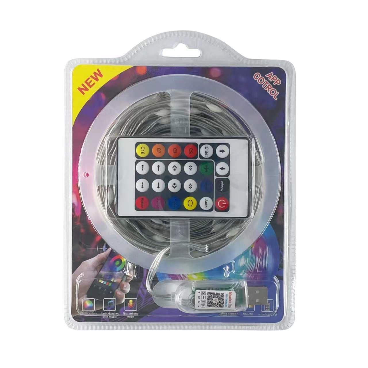 RGB Pixel Fairy Curtain Lights, App-Controlled Bluetooth Round Ball String Lights, RGB Running Water String Lights, Christmas Lights