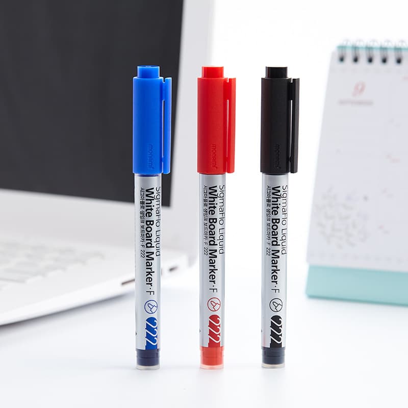 MONAMI marker pen 222 straight liquid whiteboard 05029 felt tip pen water-based fine whiteboard pen erasable pen