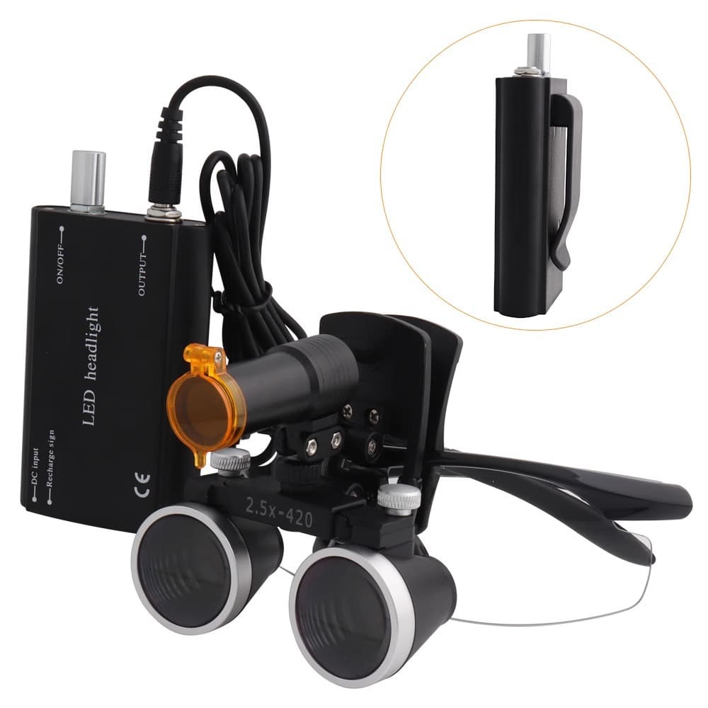 Head-mounted magnifying glass dental oral surgery otolaryngology orthopedic headlight medical equipment 2.5 times 3.5 times focus