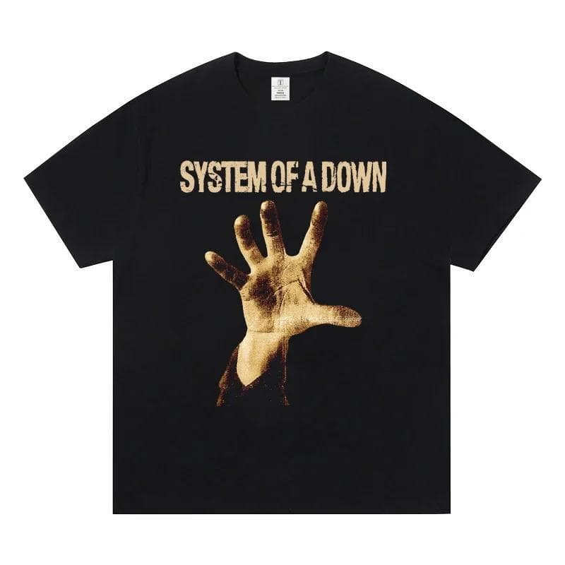 【Cross-border EU Size】System of A Down Band Short Sleeve T-shirt World