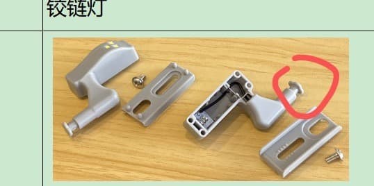 LED Cabinet Hinge Light Multifunctional Push-Activated Sensor Light for Cabinet Doors, Furniture Hardware, Wardrobe Interior Lighting