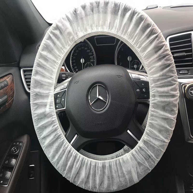 Non-woven disposable steering wheel cover, electric vehicle tire cover, new car cleaning car hub cover, vehicle-mounted