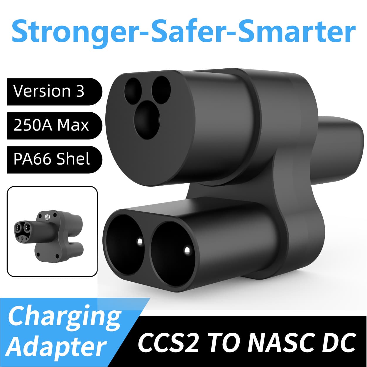 New Condition Plug Type-CCS1 to CCS2 Adapter for Tesla EV Charging