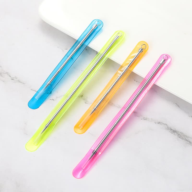 Factory New High-End 8CM Stainless Steel Mirror-Finish Acne Needle Portable Pimple Extractor Wholesale