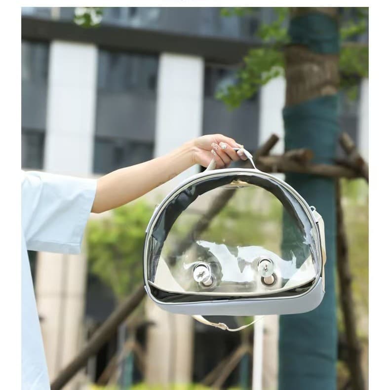 Bird Backpack for Cockatiel Parrot Outdoor Double Shoulder Bag Transparent Bird Cage Hamster Cat Guinea Pig Myna Rabbit Travel