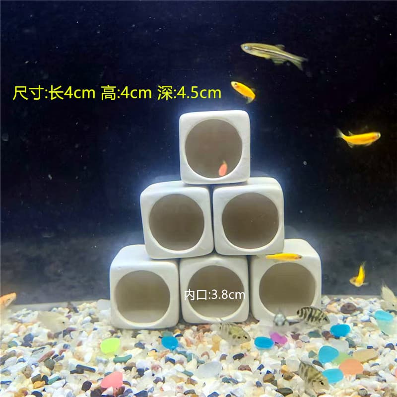 Fish tank ceramic ornaments landscaping decoration shelter house clay pot parrot fish and shrimp nest cave house mini breeding house aquarium