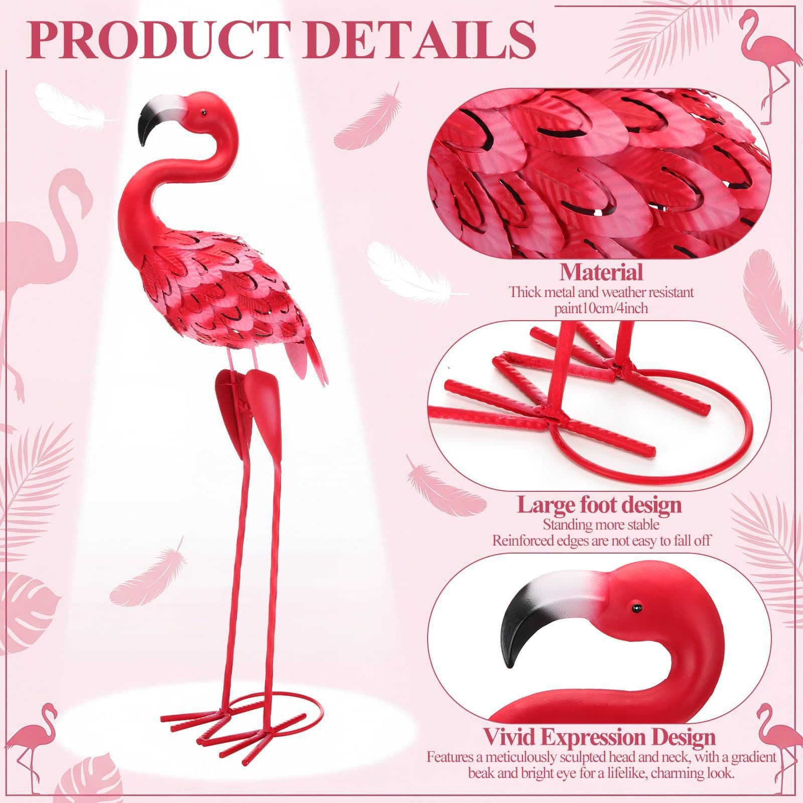 Outdoor Garden Flamingo Decoration Stake for Villa, Patio, and Yard - Realistic Artificial Ornament for European and American Markets