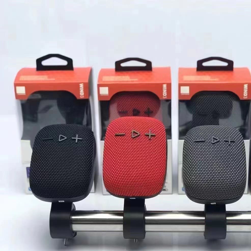 New WIND3 Wireless Bluetooth Speaker for Outdoor Bicycles with Mounting Rack, Mini Subwoofer, Card Slot Speaker