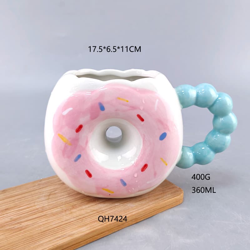 Creative Ceramic Ice Cream Cone Mug Cartoon Milk Cup Novelty Glass