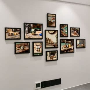 New Vintage Billiard Theme Frame Photo Wall, Nostalgic Old Objects Billiard Poster Wall Art, Billiard Hall Retro Decor