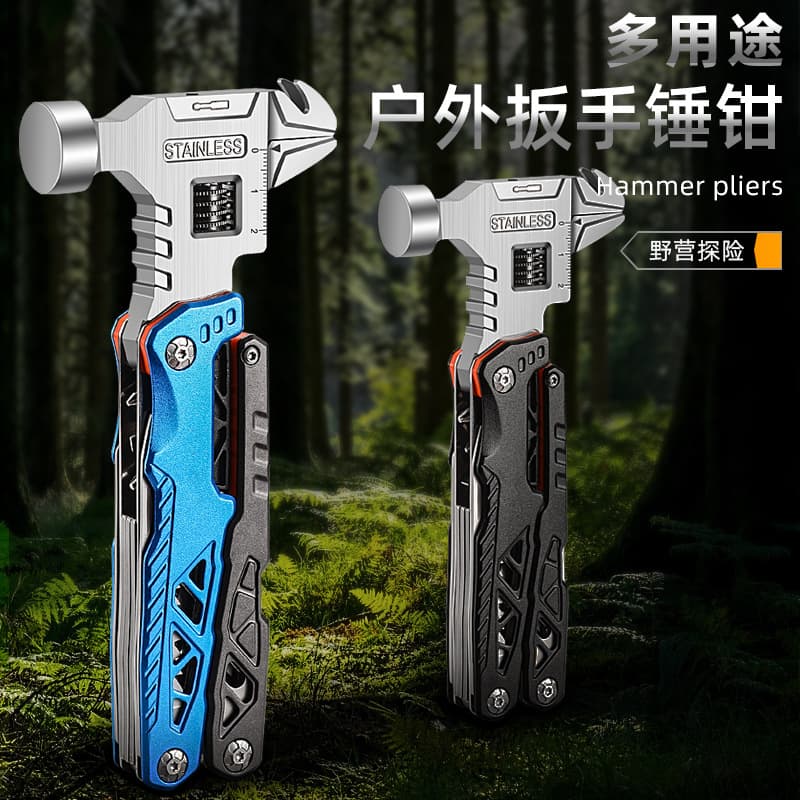 Outdoor Multi-Function Wrench Pliers Portable Camping Tool Emergency Car Kit Wrench Pliers Knife