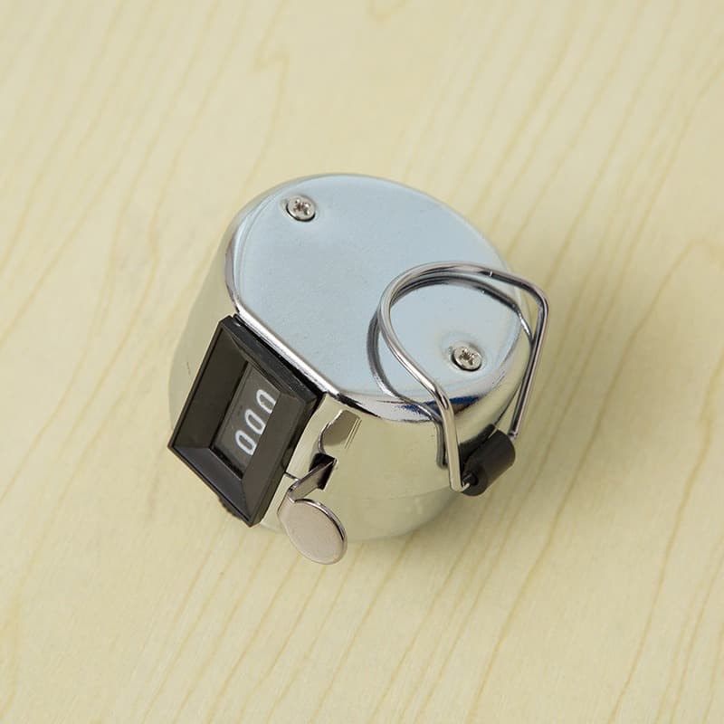 Cross-border Four-digit Metal Counter People Flow Hand Tally Counter Plastic Mechanical Manual Dial