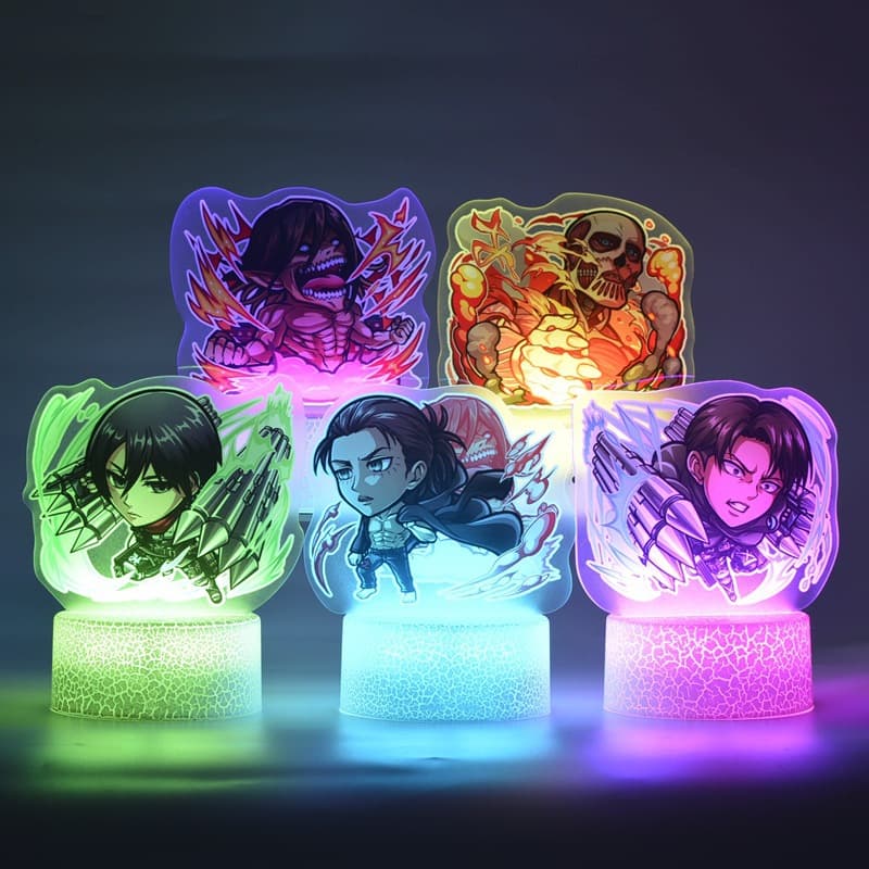 Levi and Eren Attack on Titan Japanese Anime Merchandise Night Light Figurine Wholesale
