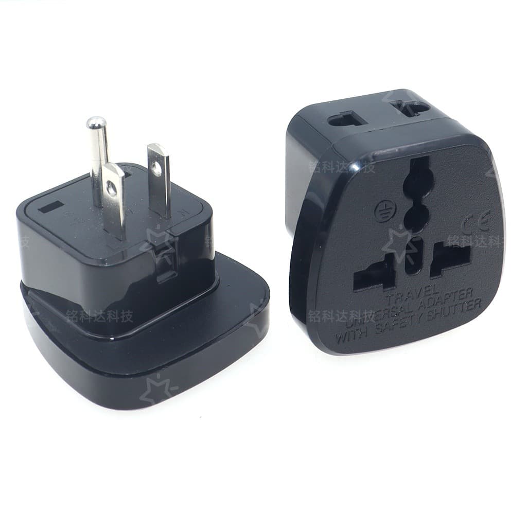 Large Panel 1-to-2 Multi-Use Socket Universal Adapter with EU, UK, AU, US Standards Power Plug Travel Converter