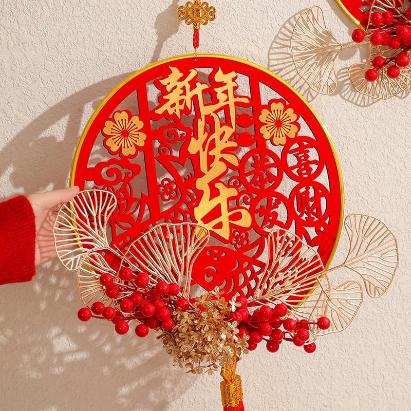 New Year 2026 blessing three-dimensional pendant Chinese Spring Festival hanging decoration arrangement acrylic New Year celebration pendant wholesale