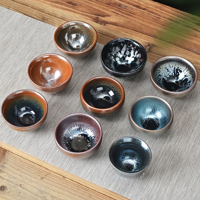 Slightly Imperfect Jianyang Jian Zhan Tea Cups, Owner's Cup, Tea Drinking Cups, Original Glaze Gongfu Tea Bowl, Wholesale Single Cups