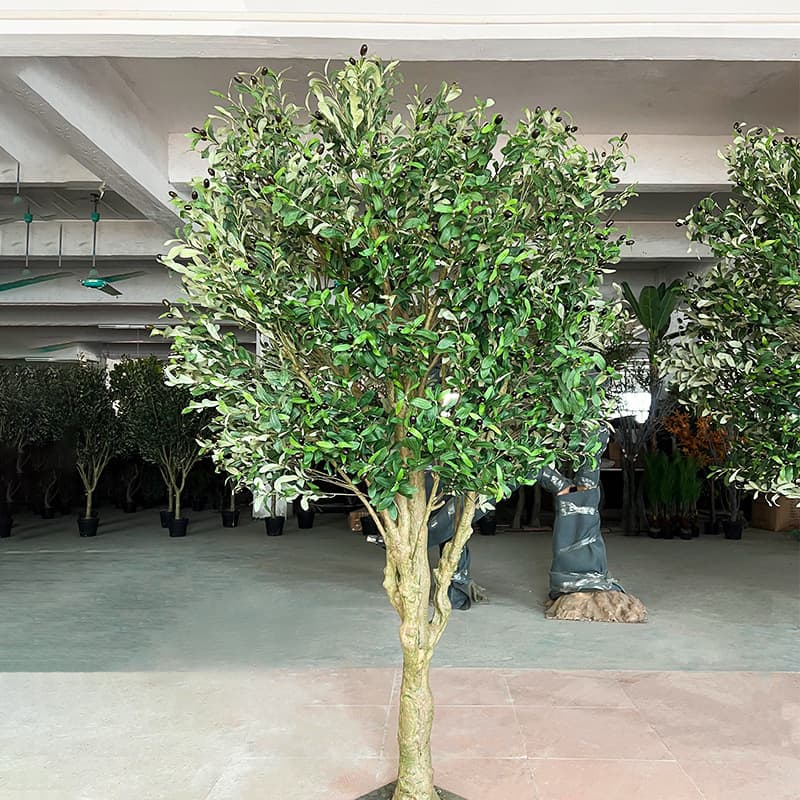 High-Fidelity Artificial Olive Tree with Realistic Fruit, Low-Maintenance Floor Plant, Wholesale Decorative Tree for Malls and Offices