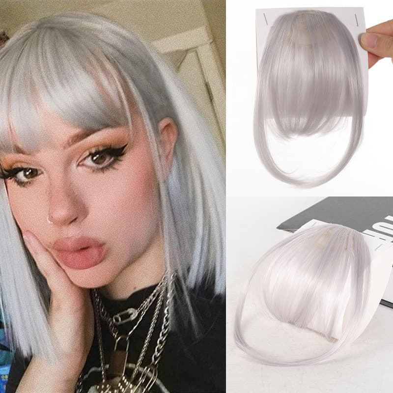 Cross-border wig female air bangs natural forehead cartoon full bangs invisible traceless realistic fake bangs wholesale