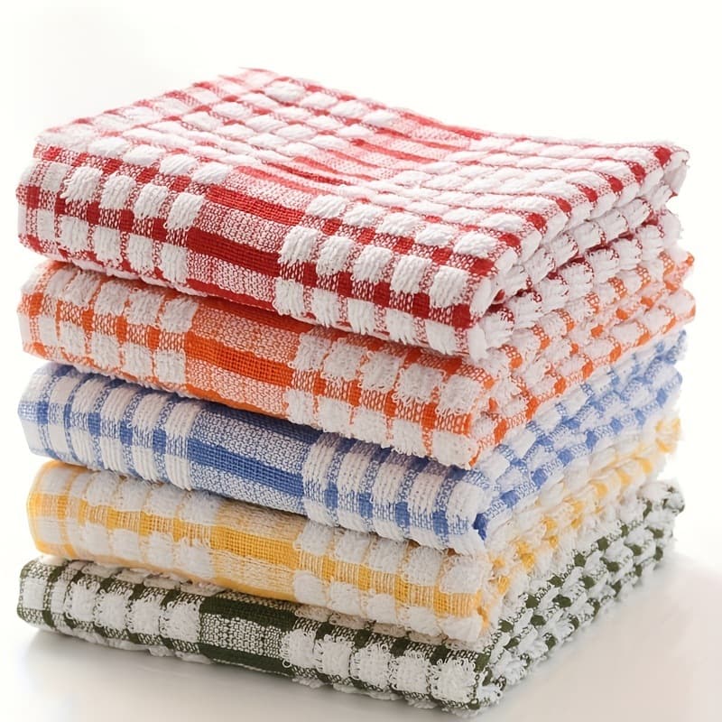 Manufacturer wholesale kitchen cloth tea towel, absorbent jacquard checkered towel, cleaning cloth, kitchen rag, yarn-dyed tea cloth.