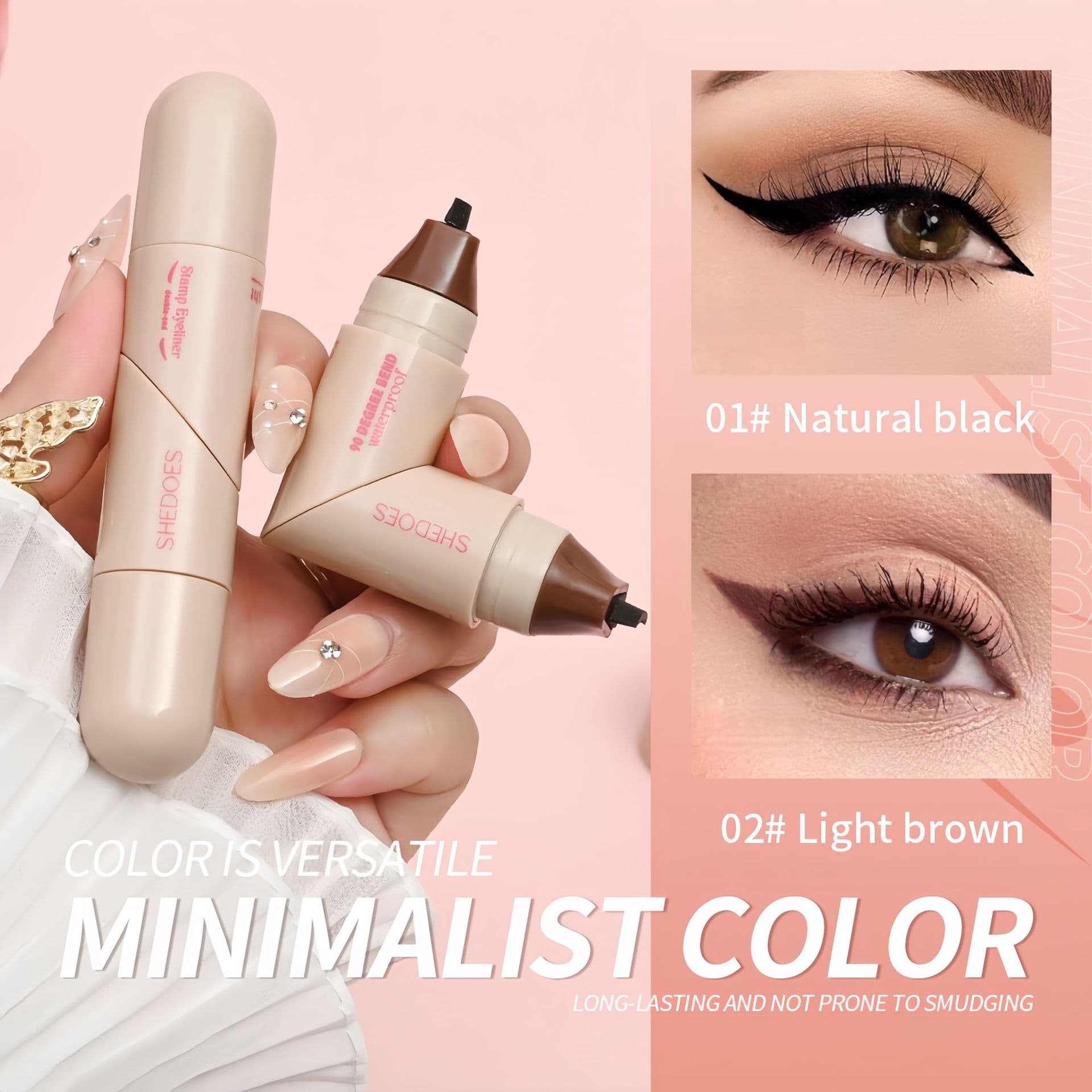 Cross-border Southeast Asia SHEDOES Heart Eyeliner Stamp Waterproof Sweat-proof Long-lasting Bendable Lazy Eyeliner