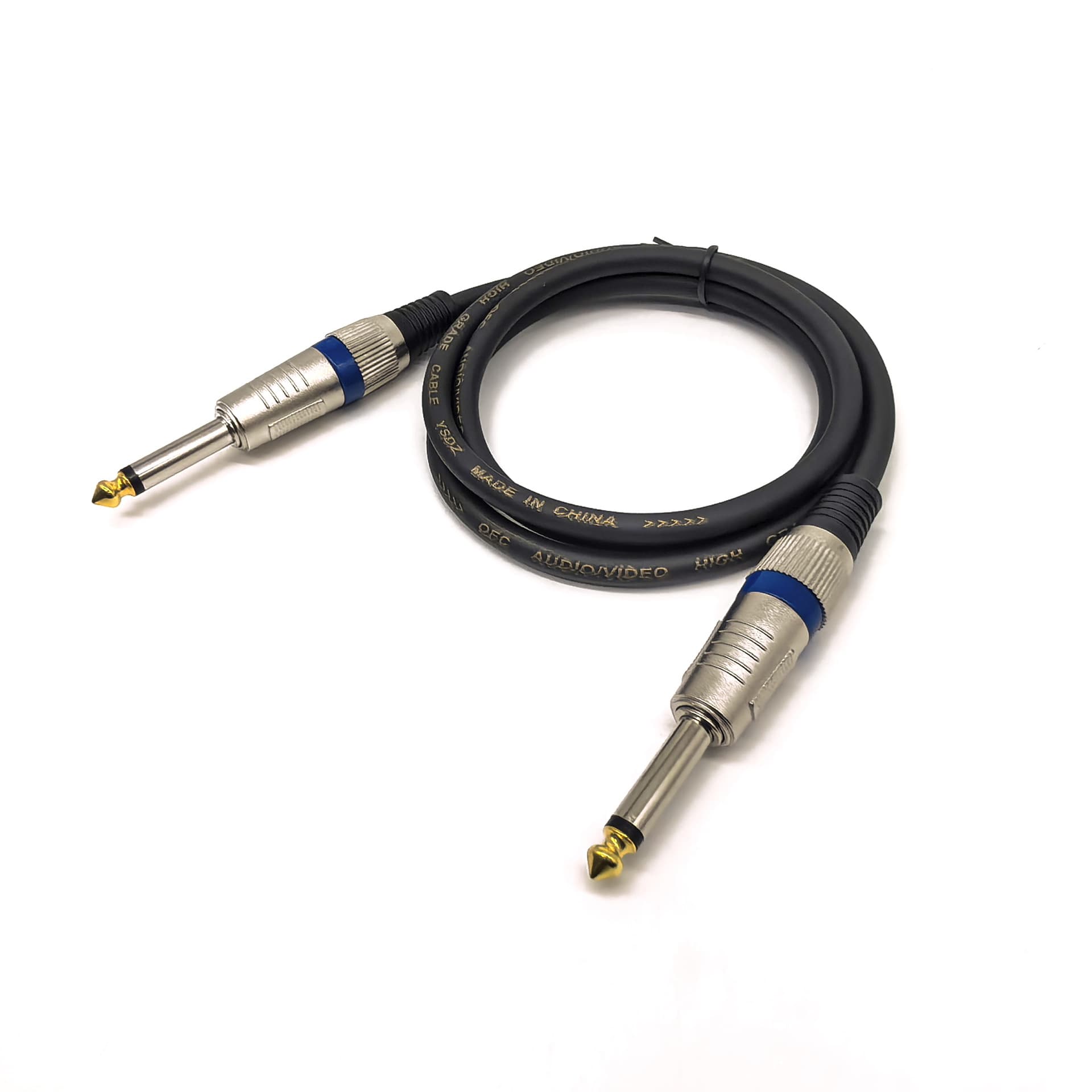 Supply 1/4 inch TS 6.5 to 6.5 Audio Cable Mono 6.35 1-to-1 Speaker Guitar Microphone Cable AV Cable