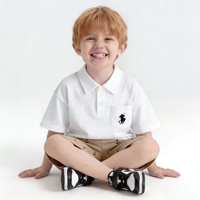 Boys T-Shirt Short Sleeve Embroidered 2026 New Summer Children's Clothing Polo Shirt Baby Stylish Korean Version
