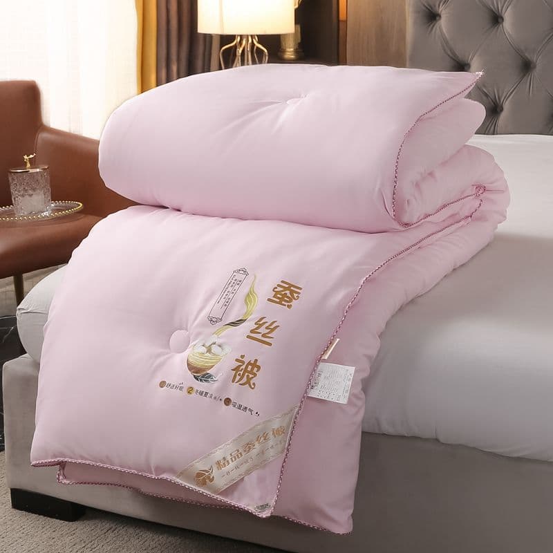 Class A Thick Silk Duvet, Mulberry Silk Spring/Autumn Air-Conditioning Quilt, Machine Washable Warm Single/Double Winter Comforter Wholesale