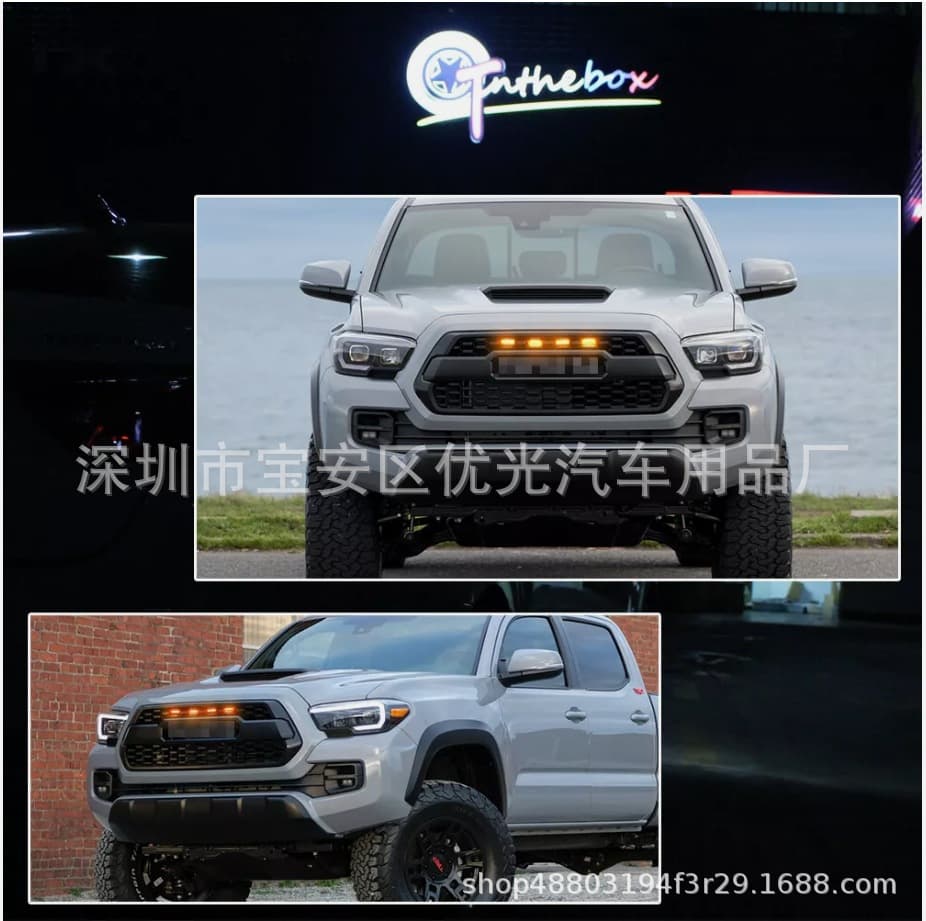 APP Color-Changing LED Front Grille Light RGB for 2016-2019 Toyota Tacoma TRD Pro