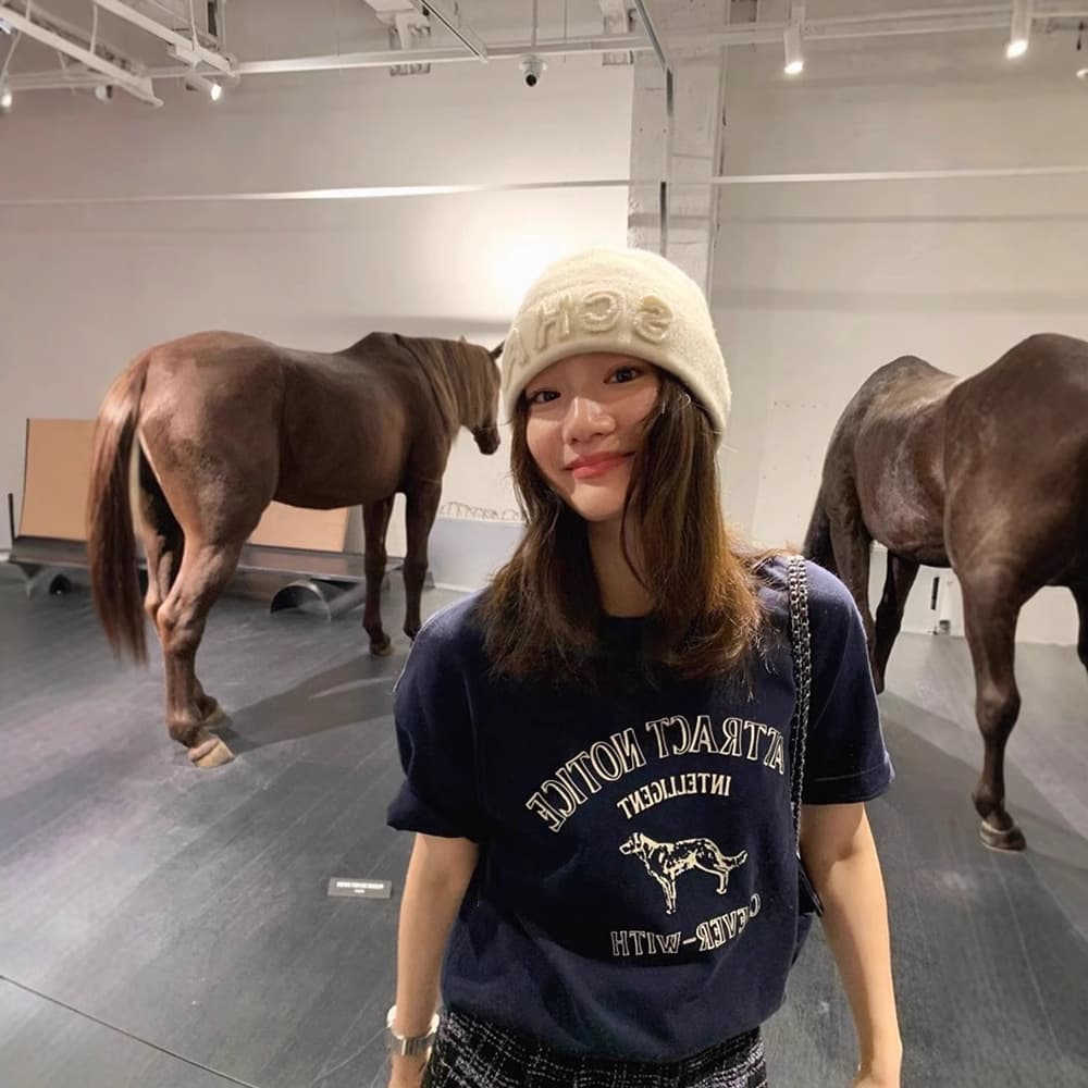 Korean style loose round neck pure cotton T-shirt 2025 summer new American letter printed short-sleeved top worn inside and outside