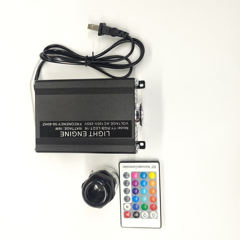220V National Standard Light Source, Seven-Color Remote Control, 0.75mm*2m Fiber Optic Home Interior Ceiling Seven-Color Starry Sky