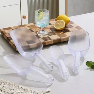 Thickened Plastic Ice Scoop, Large Size, for Ice Machines in Milk Tea Shops, Food-Grade, for Flour, Rice, Small Scoop, Plastic Ice Scoop
