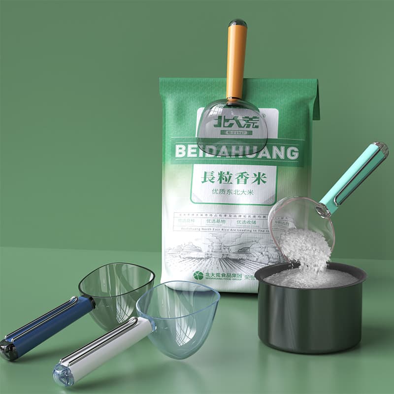 Yiyue Multifunctional Rice Scoop for Dipping Noodles, Milk Powder, and Cat Food; Household Plastic Long Handle Measuring Spoon with Clip