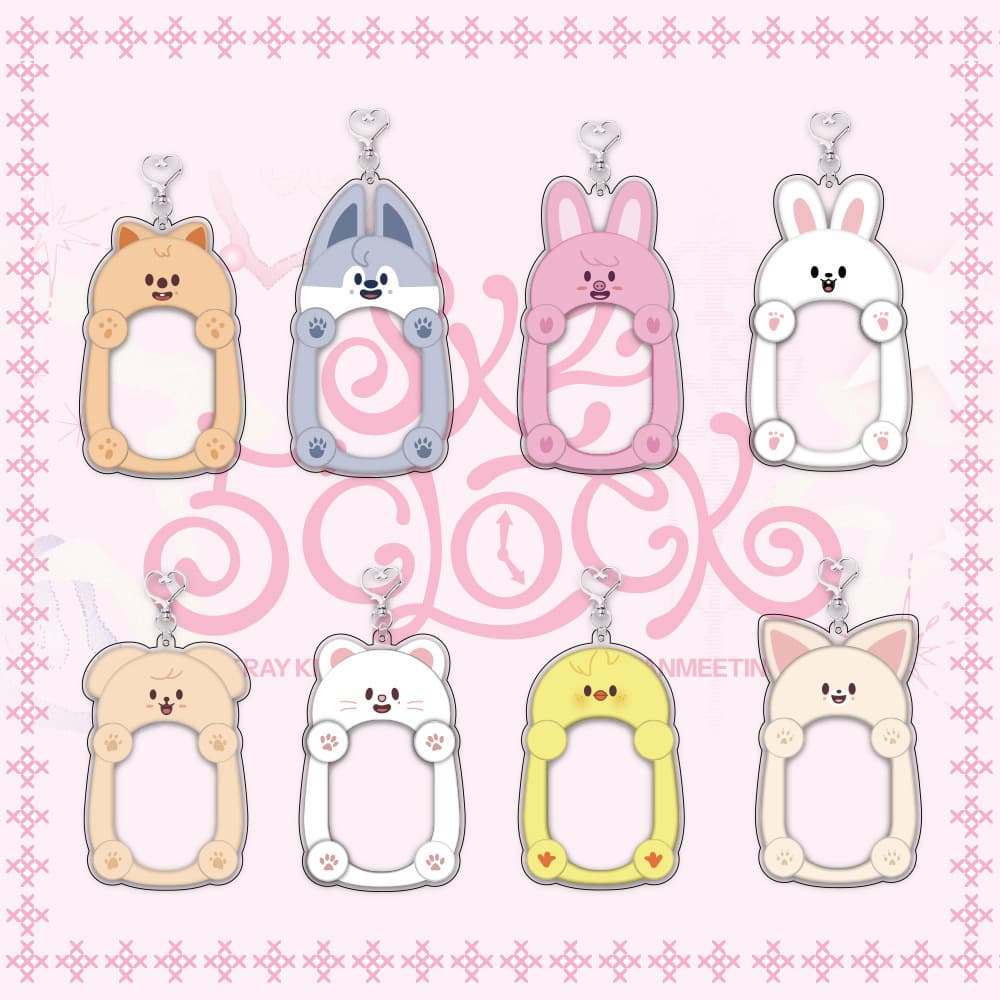 In Stock Kids Cartoon Photo Card Frame Keychain, Idol Photocard Holder, SK Pendant, Star Merchandise