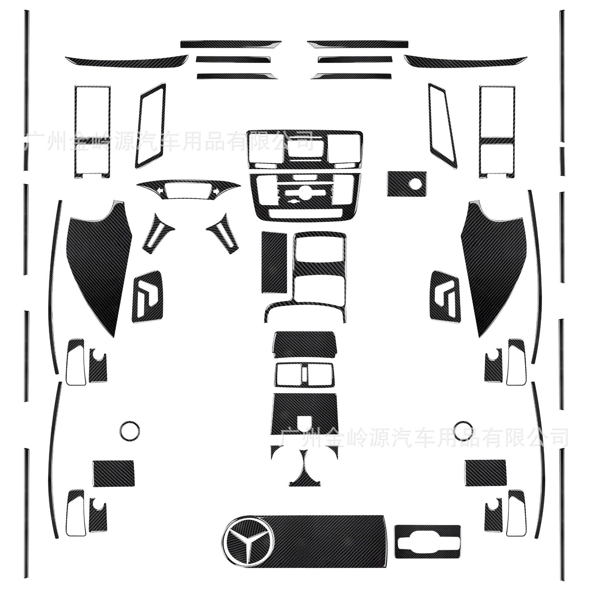 Carbon Fiber Center Console CD Multimedia Kit for 2013-2018 Mercedes-Benz G-Class Interior Upgrade