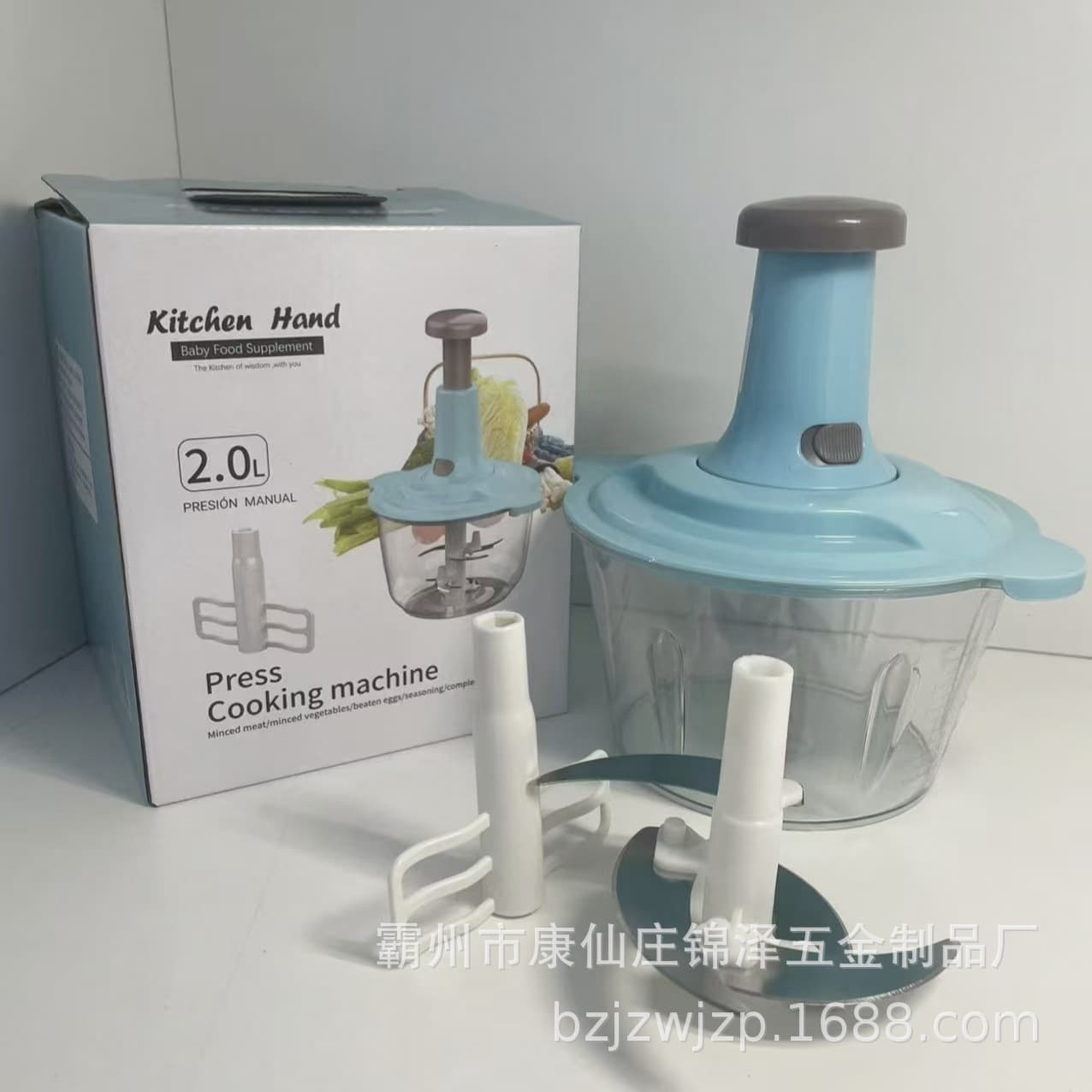 ✅ Press-Type Meat Grinder, Manual Vegetable Chopper, Hand-Pressed Meat Stuffer, Egg Beater