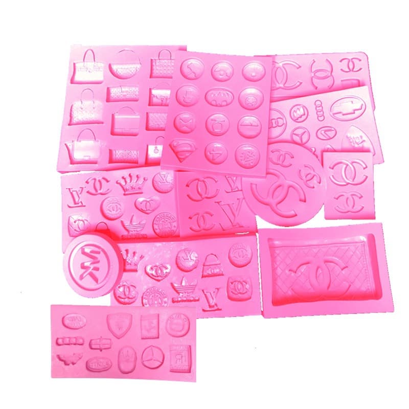 Car Logo Handbag Fondant Silicone Mold Gum Paste DIY Baking Chocolate Mold Clay Resin